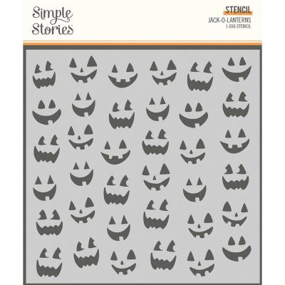 Simple Stories Spooky Nights Stencil - Jack-O-Lanterns